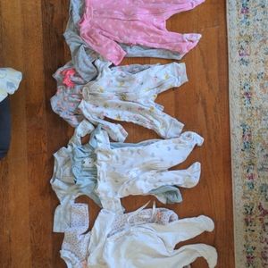 Lot of 9 0-3 month sleepers